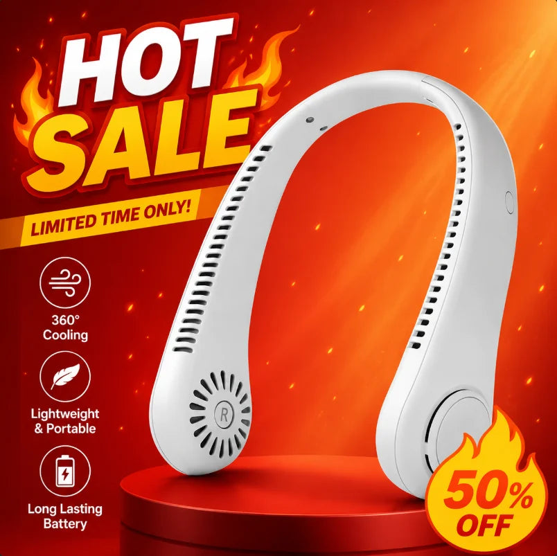 Rechargeable Wearable Neck Fan