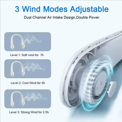 Rechargeable Wearable Neck Fan